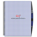 50 Sheet Gloss Cover Journal w/ Pen Safe Back & Pen (8 1/2"x11")